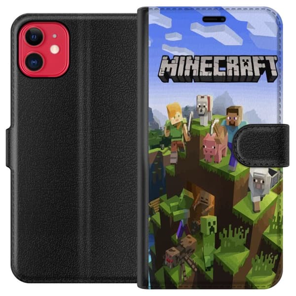 Kompatibel Tegnebogsetui til Apple iPhone 11 Minecraft