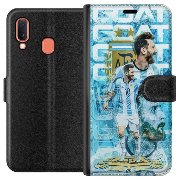 Kompatibelt Plånboksfodral till Samsung Galaxy A20e Messi