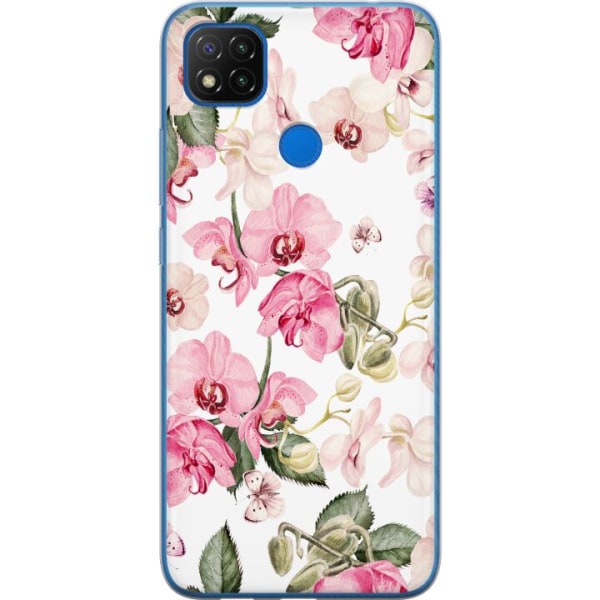 Xiaomi Redmi 9C NFC Cover / Mobilcover - Blomster