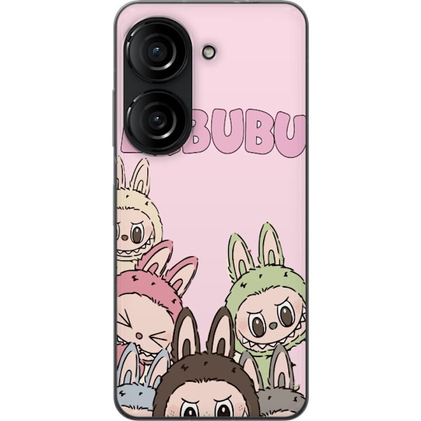 Asus Zenfone 10 Gennemsigtig cover Labubu Pop Mart Karakterer Figurer Samlerobjekt Populær Figursærie Design Pop Mart Leksakskunst Motiv