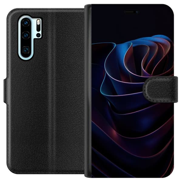 Kompatibelt Plånboksfodral till Huawei P30 Pro Neon Flow svart