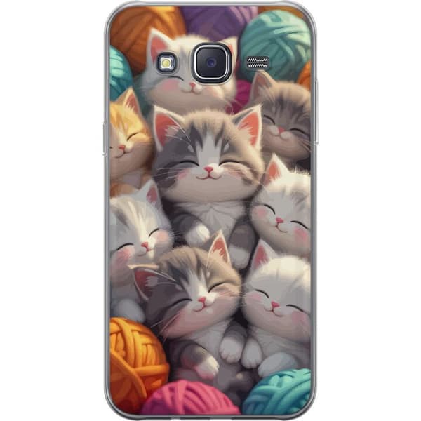 Kompatibelt Mobildeksel til Samsung Galaxy J5 Sovande kattungar beige