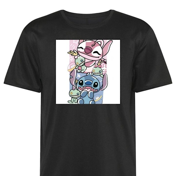 Trænings T-shirt | Sport T-shirt til Voksen Stitch sort 3X-Large
