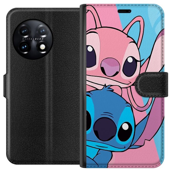 OnePlus 11 Lompakkokotelo Stitch & Angel