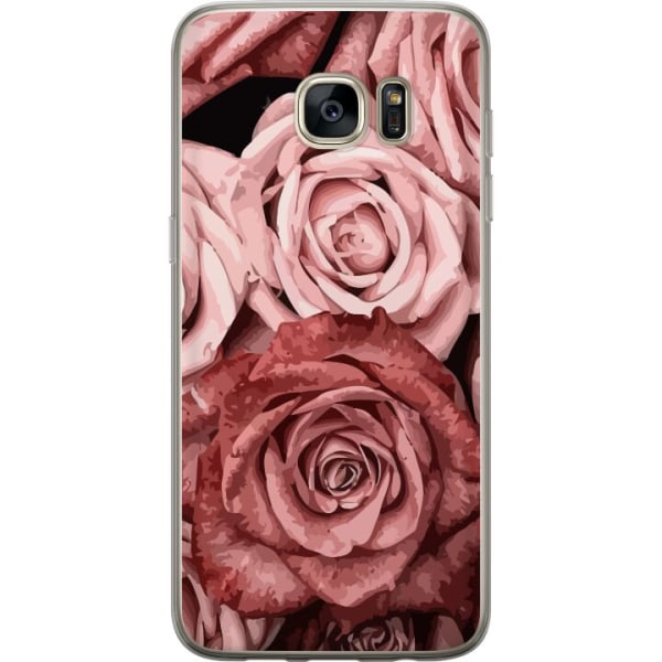 Samsung Galaxy S7 edge Läpinäkyvä kuori Ruusut