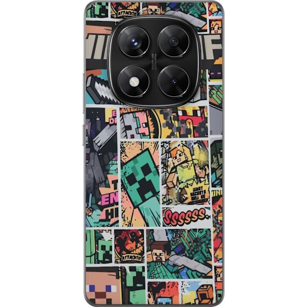 Xiaomi Redmi Note 14 Pro Läpinäkyvä kuori Minecraft Taide
