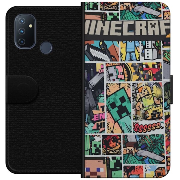 OnePlus Nord N100 Tegnebogsetui Minecraft Kunst