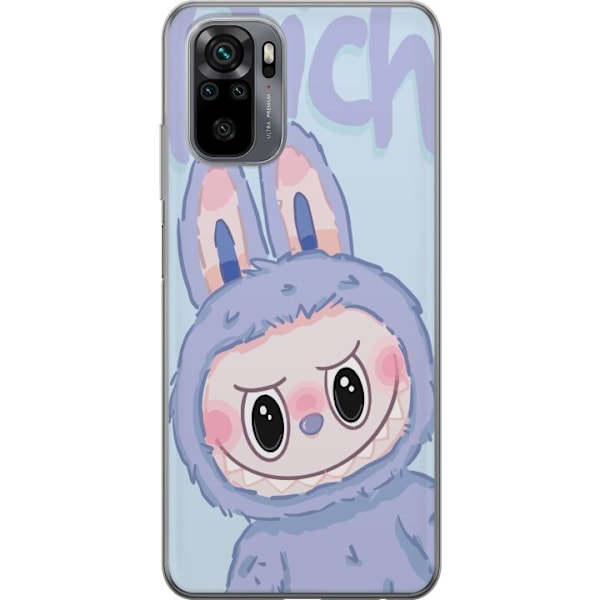 Xiaomi Redmi Note 10 Genomskinligt Skal Blue Bunny Labubu
