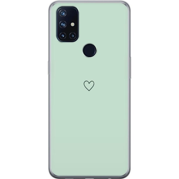 OnePlus Nord N10 5G Gennemsigtig cover Enkelt Hjerte