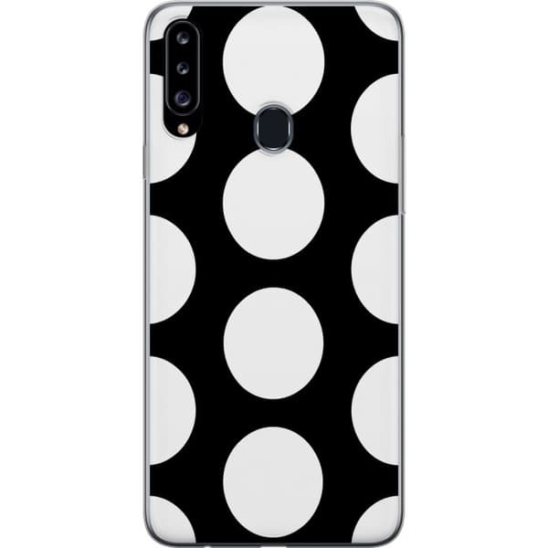 Kompatibel Mobilcover til Samsung Galaxy A20s Mono-prikker sort