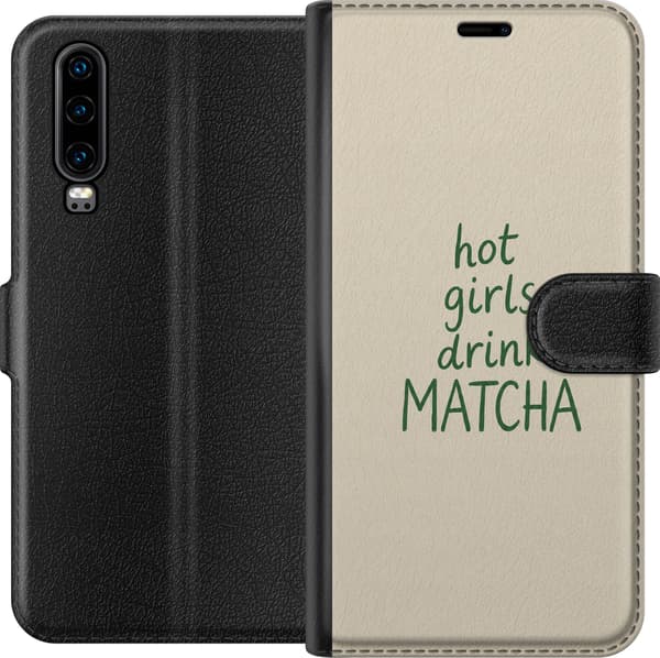 Kompatibel Tegnebogsetui til Huawei P30 Matcha-piger beige