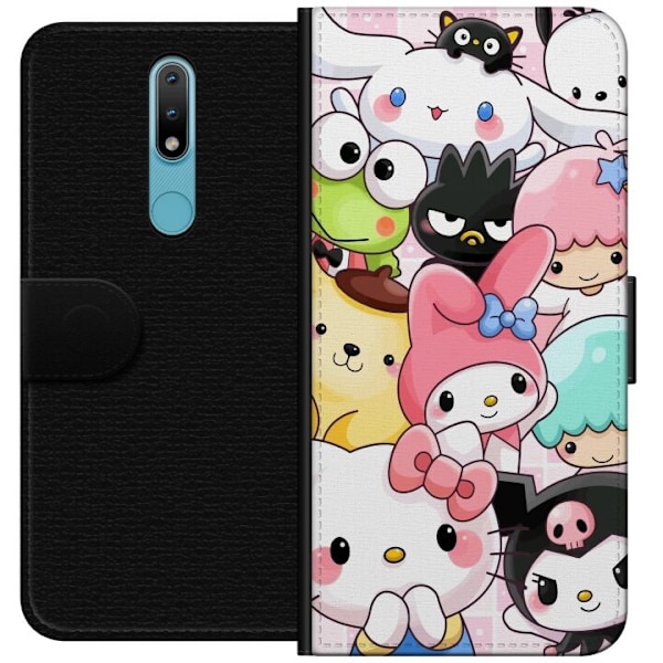 Nokia 2.4 Lompakkokotelo Kawaii Sanrio Crew