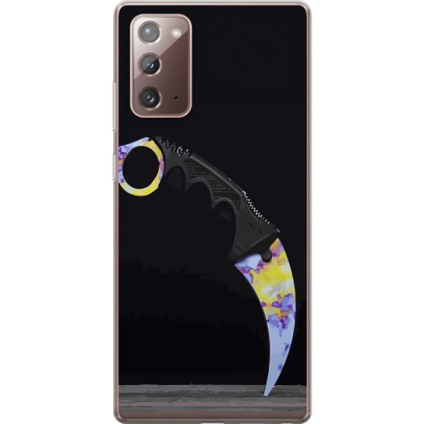 Samsung Galaxy Note20 Läpinäkyvä kuori Karambit / Butterfly
