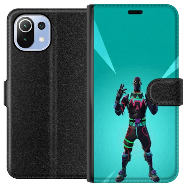 Xiaomi Mi 11 Lite Tegnebogsetui sort ridder fortnite