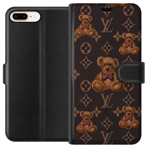 Apple iPhone 8 Plus Lompakkokotelo Louis Vuitton Teddykarhu Kuvio Ylellinen Muotisuunnittelu Suosittu Motiivi Muoti-Trendi Ylelliset Asusteet