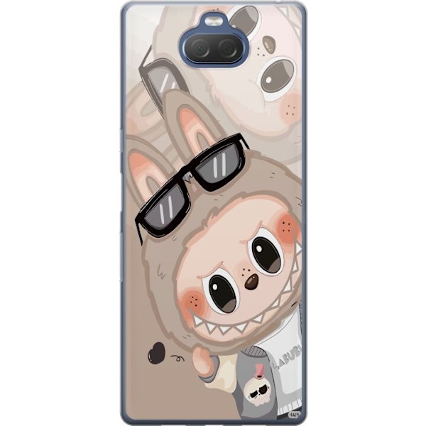 Sony Xperia 10 Plus Läpinäkyvä kuori Labubu Rainbow Chaos