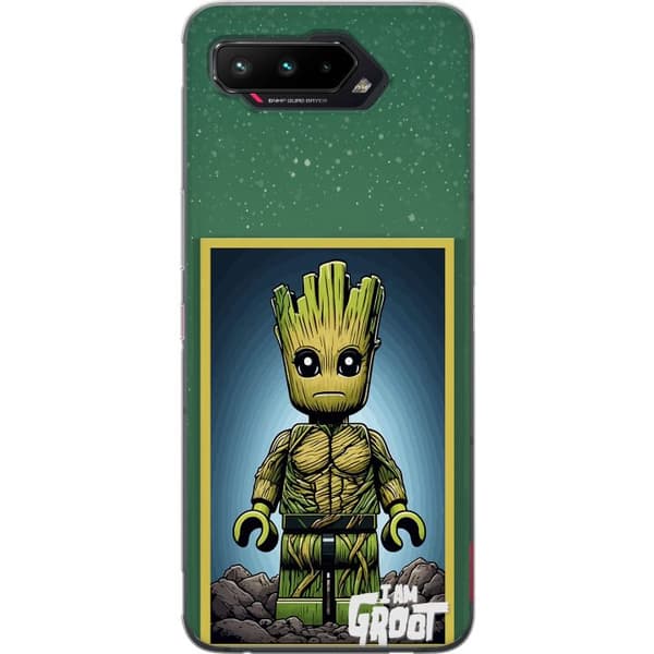 Kompatibelt Mobildeksel til Asus ROG Phone 5 Robot med röda ögon grå