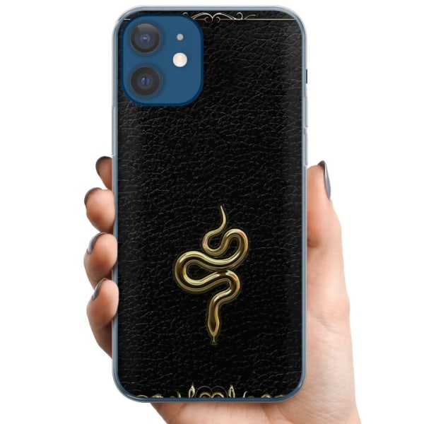 Apple iPhone 12  TPU Mobilcover Guld Slange