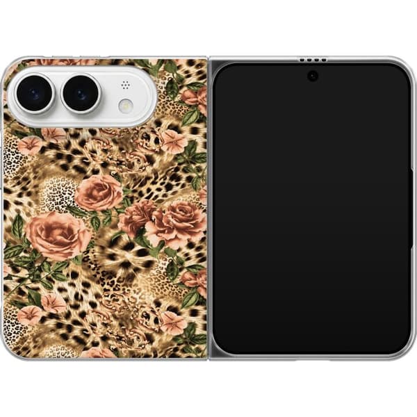 Kompatibelt Mobildeksel til Apple iPhone Duo Brune leopardroser brun