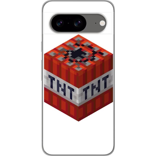 Google Pixel 8 Genomskinligt Skal Minecraft TNT