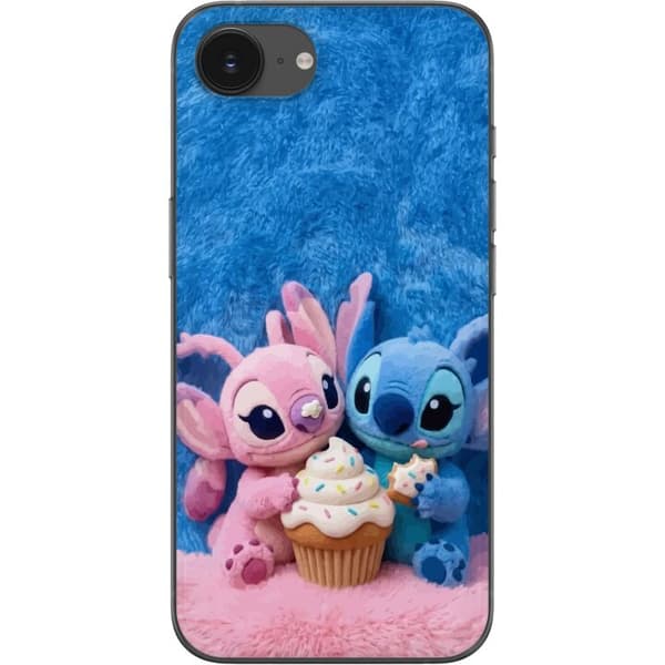 Kompatibel Mobilcover til Apple iPhone 17e Søde blå og lyserøde figurer med stor cupcake og krymmel pink