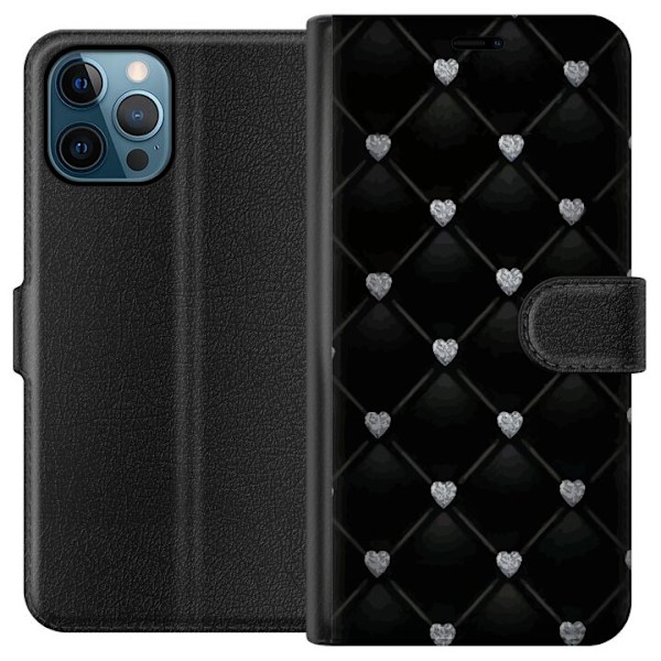 Apple iPhone 12 Pro Max Lompakkokotelo Sydän Timantti