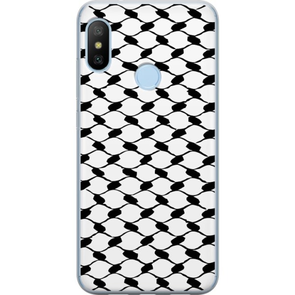 Xiaomi Mi A2 Lite Gennemsigtig cover Keffiyeh mønster