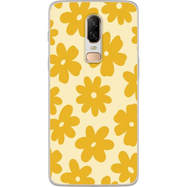 Kompatibelt Mobilskal till OnePlus 6 Gula solblommor gul