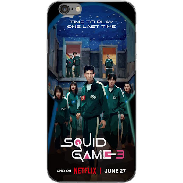 Apple iPhone 6 Plus Genomskinligt Skal Squid Game Säsong 3 Seriefigurer Populärt TV Serie Motiv Ikoner Spänning Drama Asiatisk Design Trend