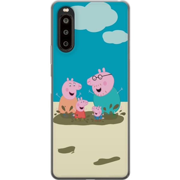 Sony Xperia 10 II Läpinäkyvä kuori Greta Possu Perhe Jori M