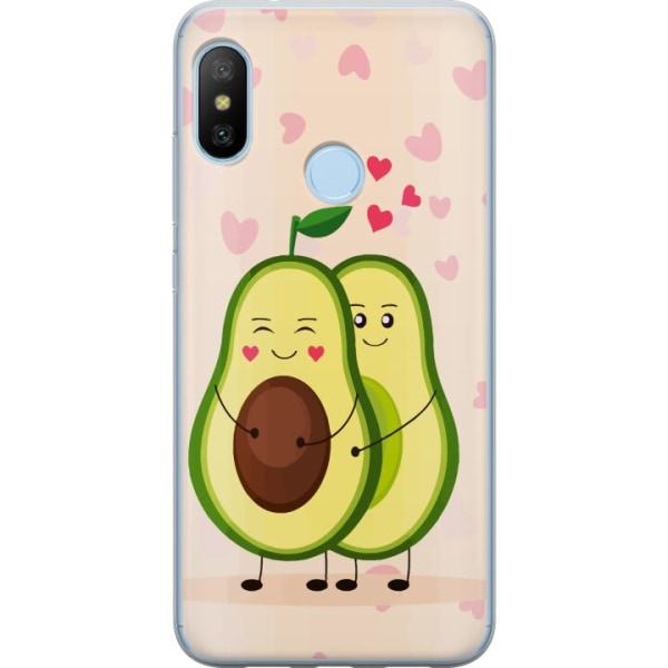 Xiaomi Mi A2 Lite Gennemsigtig cover Avokado Kærlighed