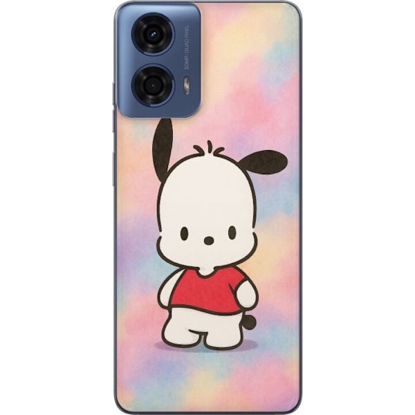 Motorola Moto G04 Läpinäkyvä kuori Kawaii Sanrio Pochacco