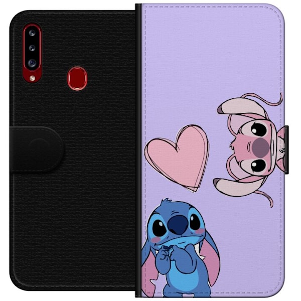 Samsung Galaxy A20s Lompakkokotelo Stitch Mode