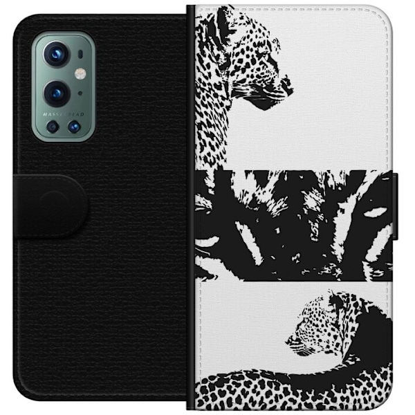 OnePlus 9 Pro Lompakkokotelo Leopard Faces