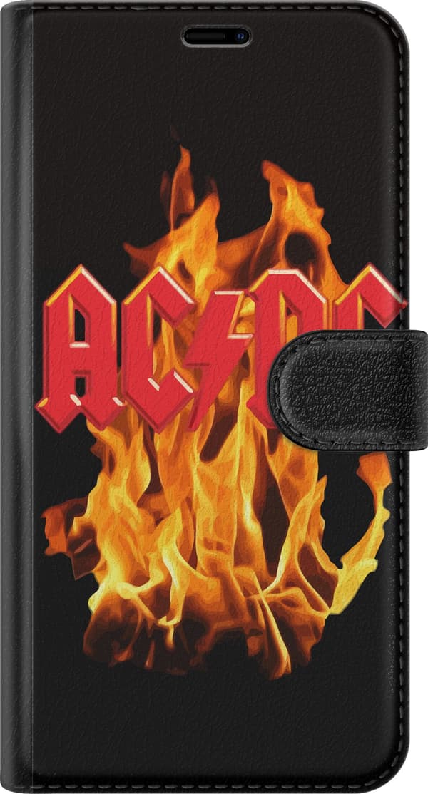 Kompatibelt Plånboksfodral till Apple iPhone 11 AC DC Eld Rock Band Musik