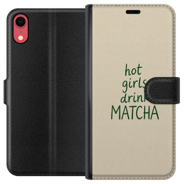 Kompatibelt Lommeboketui til Apple iPhone XR Matcha-jenter beige