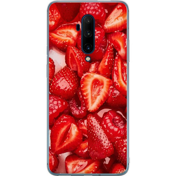 OnePlus 7T Pro Genomskinligt Skal Jordgubbsmönster – sött motiv med sommarkänsla