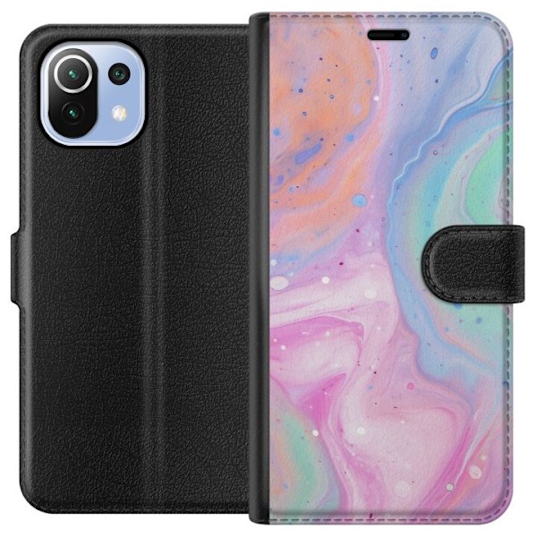 Xiaomi Mi 11 Lite Tegnebogsetui Pastelmarmor