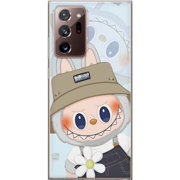 Samsung Galaxy Note20 Ultra Gennemsigtig cover Labubu med hat - Pop Mart figur Mr. Butcher i retro-stil med karakter
