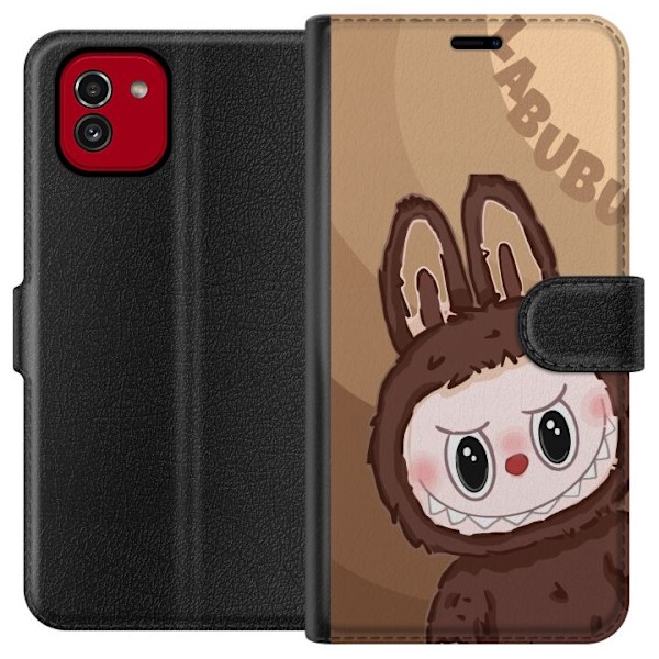 Samsung Galaxy A03 Plånboksfodral Labubu Cloud Cutie – Vit