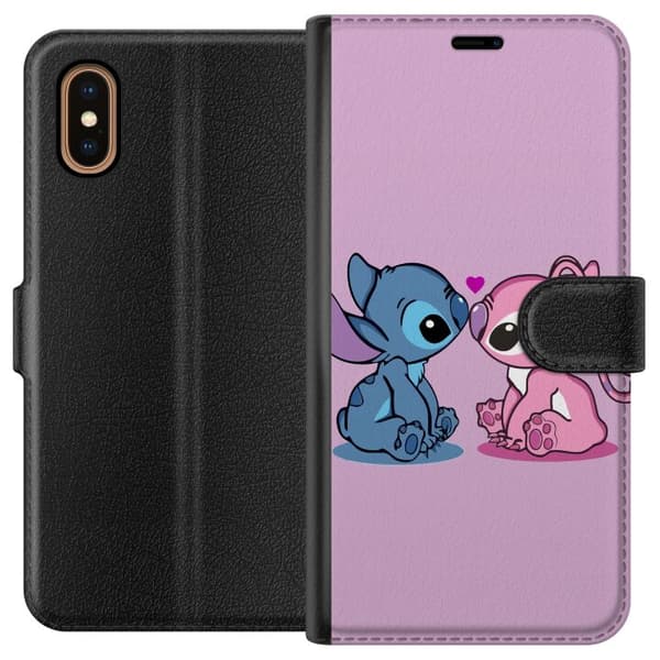 Kompatibelt Lommeboketui til Apple iPhone XS Max lilo & stitch 2025