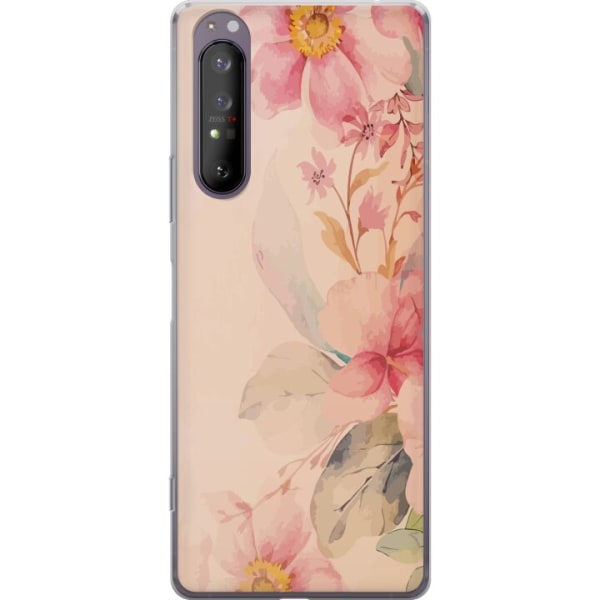 Sony Xperia 1 II Gjennomsiktig deksel Fargerike Blomster