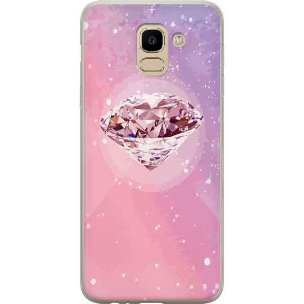 Samsung Galaxy J6 Genomskinligt Skal Glitter Diamant