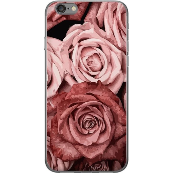 Apple iPhone 6s Läpinäkyvä kuori Ruusut