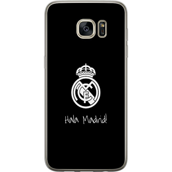 Samsung Galaxy S7 edge Läpinäkyvä kuori Real Madrid Emblem Jalkapallo Ylpeys Valkoinen Kulta Seuramerkki Mestarit La Liga Fanit Ikoninen Urheilu