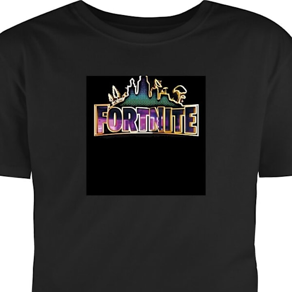 Barn-T-shirt | Bekväm T-shirt för Barn Fortnite svart 2-3 År