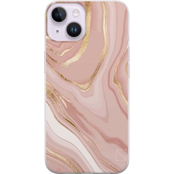 Apple iPhone 15 Plus Skal / Mobilskal - Ljusrosa marmor