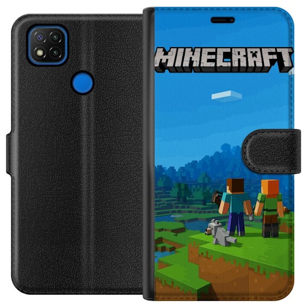 Xiaomi Redmi 9C Tegnebogsetui Minecraft Key Art