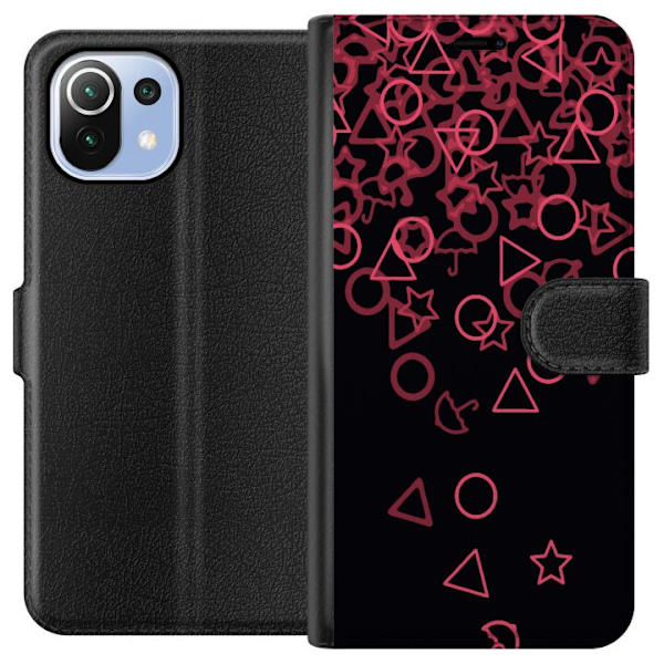 Xiaomi Mi 11 Lite Plånboksfodral Squid Game Ikoner Serie Design Populärt TV Spel Ikoner Grafiskt Motiv Asiatisk Trend Dramaserie