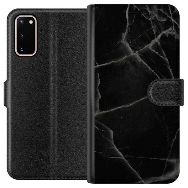 Samsung Galaxy S20 Plånboksfodral Svart marmor